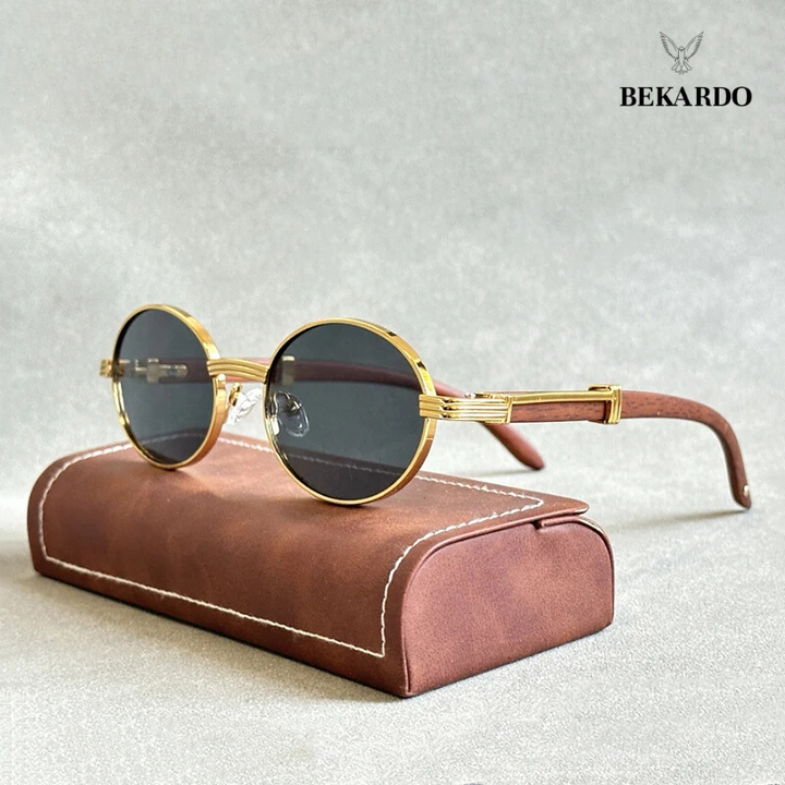 BEKARDO™ | Timeless Wooden Oval Sunglasses