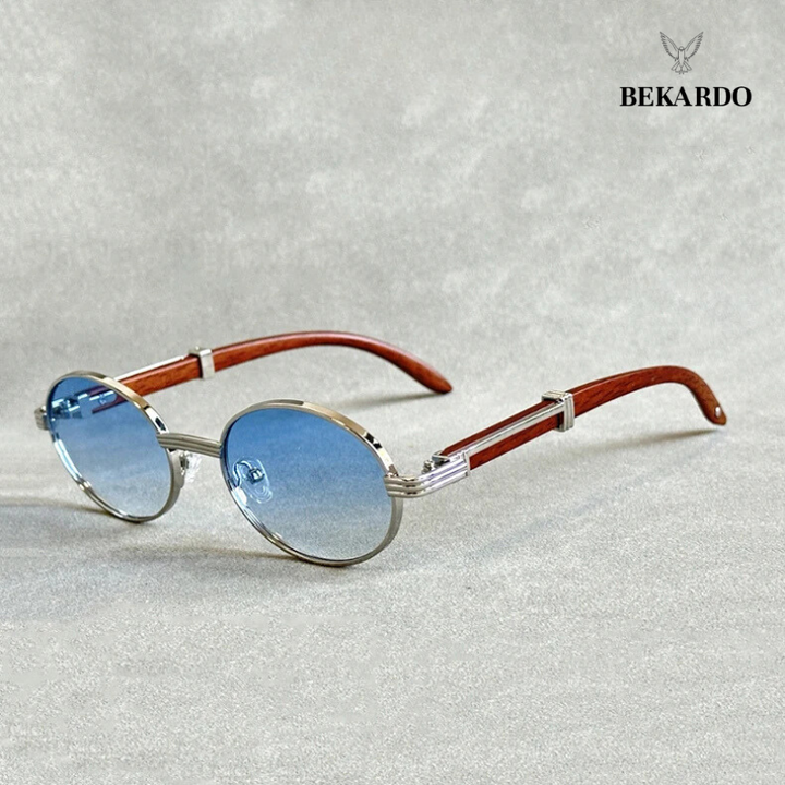 BEKARDO™ | Timeless Wooden Oval Sunglasses