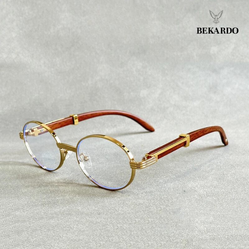 BEKARDO™ | Timeless Wooden Oval Sunglasses