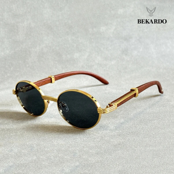 BEKARDO™ | Timeless Wooden Oval Sunglasses