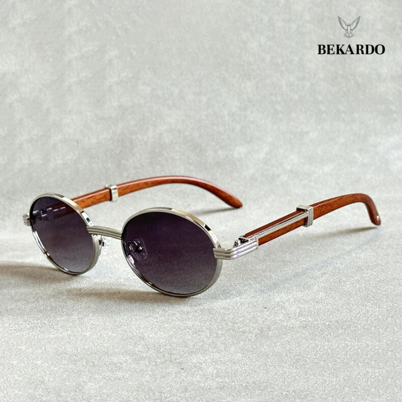 BEKARDO™ | Timeless Wooden Oval Sunglasses