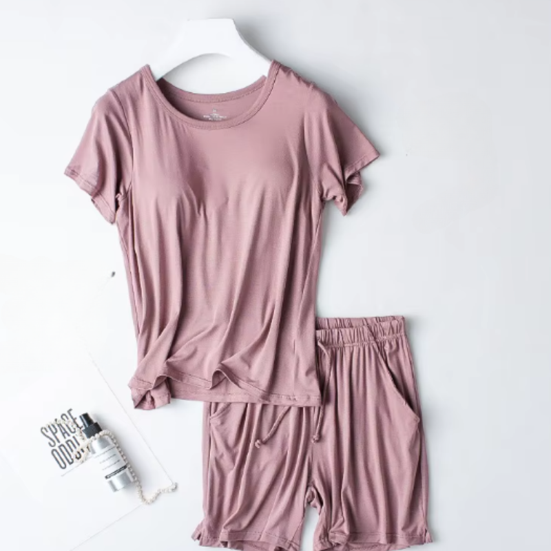 BEKARDO™ |  T-Shirt and Shorts Set with Built-In Bra