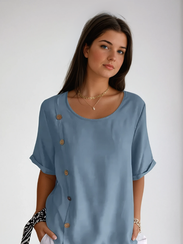 BEKARDO™ | The Mila Button-Accent Blouse