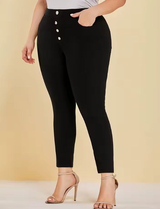 BEKARDO™ | The Bella High-Waist Button Trousers