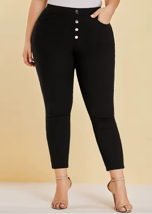 BEKARDO™ | The Bella High-Waist Button Trousers