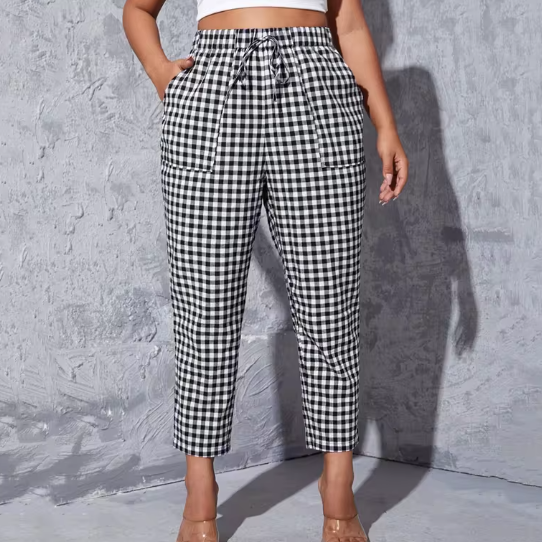 BEKARDO™ | The Mila Gingham Tummy Control Trousers