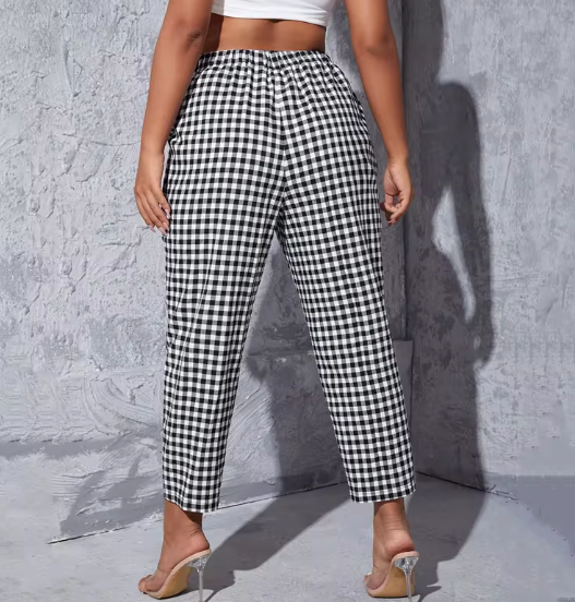 BEKARDO™ | The Mila Gingham Tummy Control Trousers