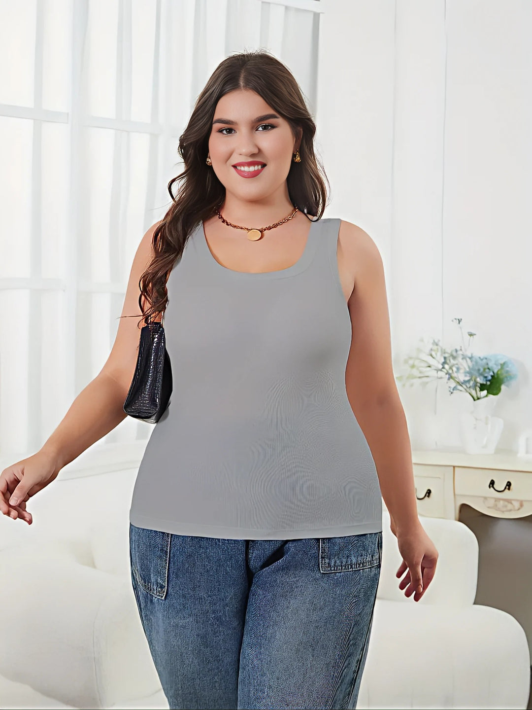 BEKARDO™ | Rosa Plus Size Tanktop With Built-In Bra