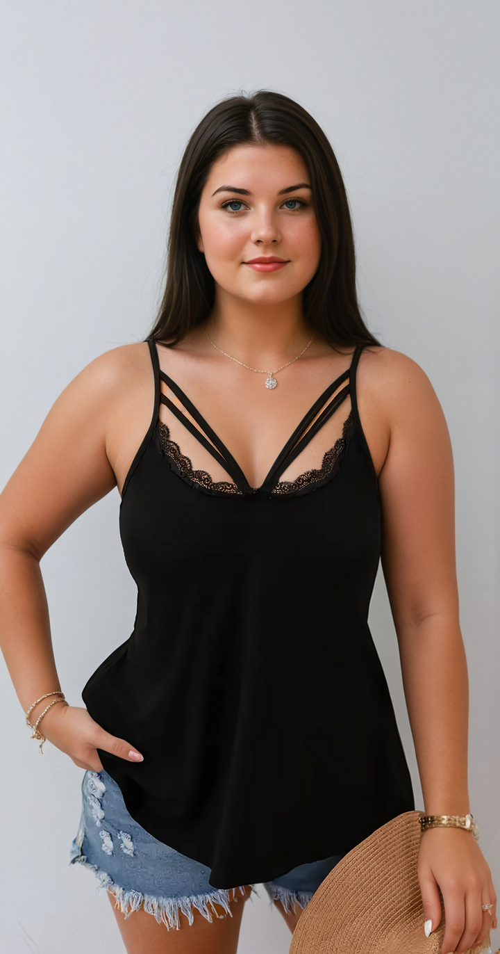 BEKARDO™ | The Valentina Plus Size Tanktop With Lace