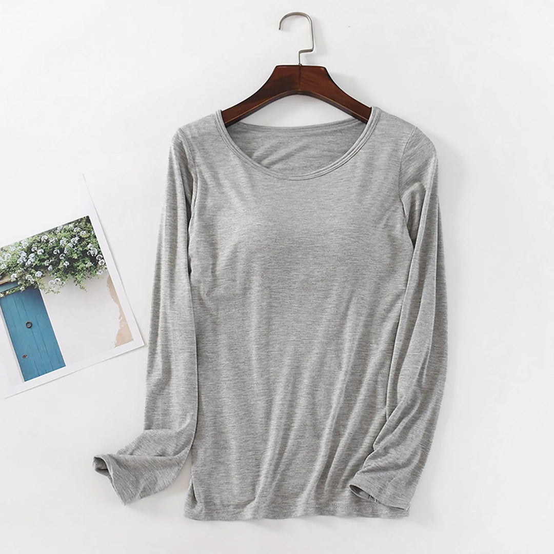 BEKARDO™ | Long Sleeve Shirt With Built-In Bra