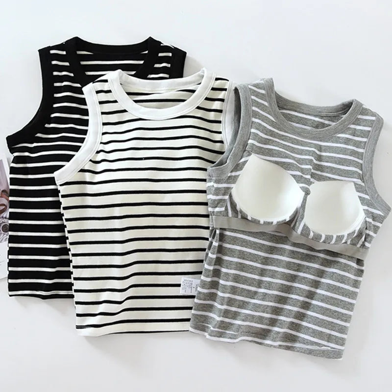 BEKARDO™ | Striped Top With Built-in Bra