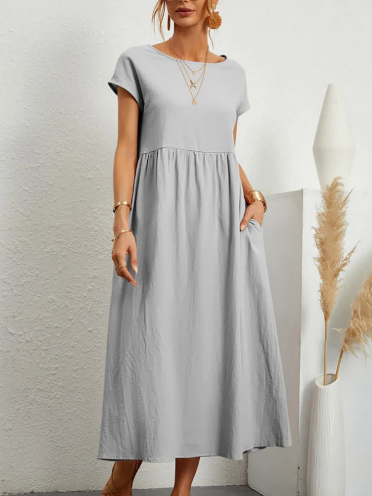 BEKARDO™ | The Bella Vintage Cotton Maxi Dress